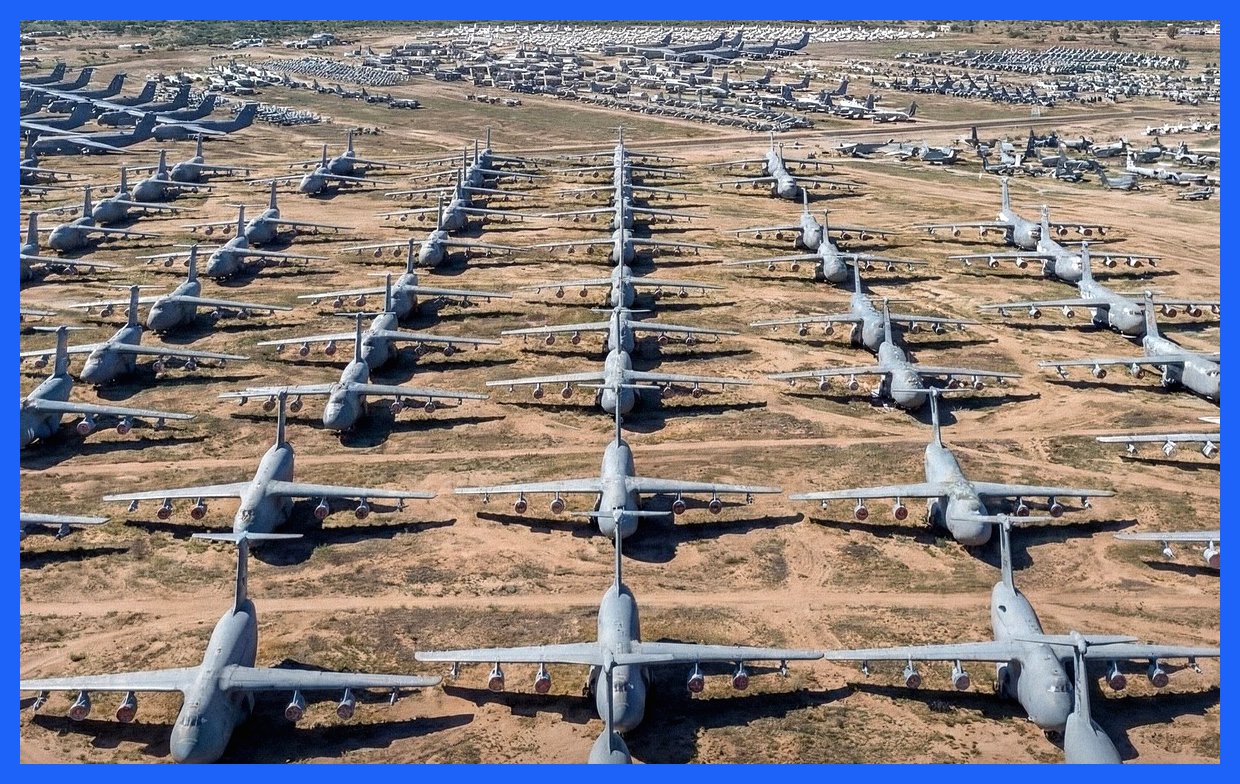 ۴۰۰۰ هواپیما، 1050 هکتار، یک گورستان گران‌قیمت(تصاویر)