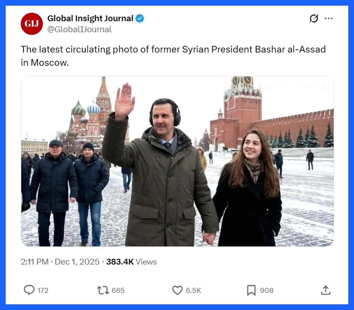 بشار اسد در میدان سرخ مسکو؛ واقعی یا جعلی؟ (+عکس)