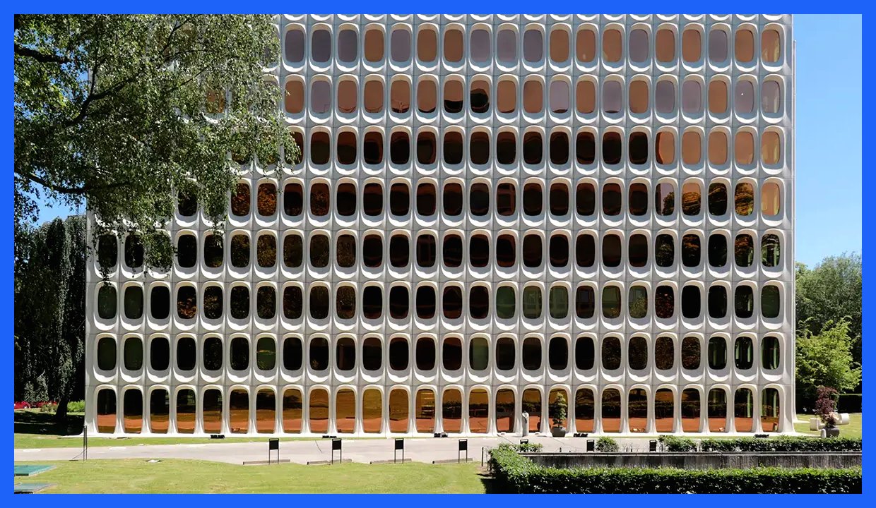 زیبایی خیره‌کننده بروتالیسم در ساختمان مرکزی CBR بروکسل با طراحی ماژولار بتنی (+تصاویر)