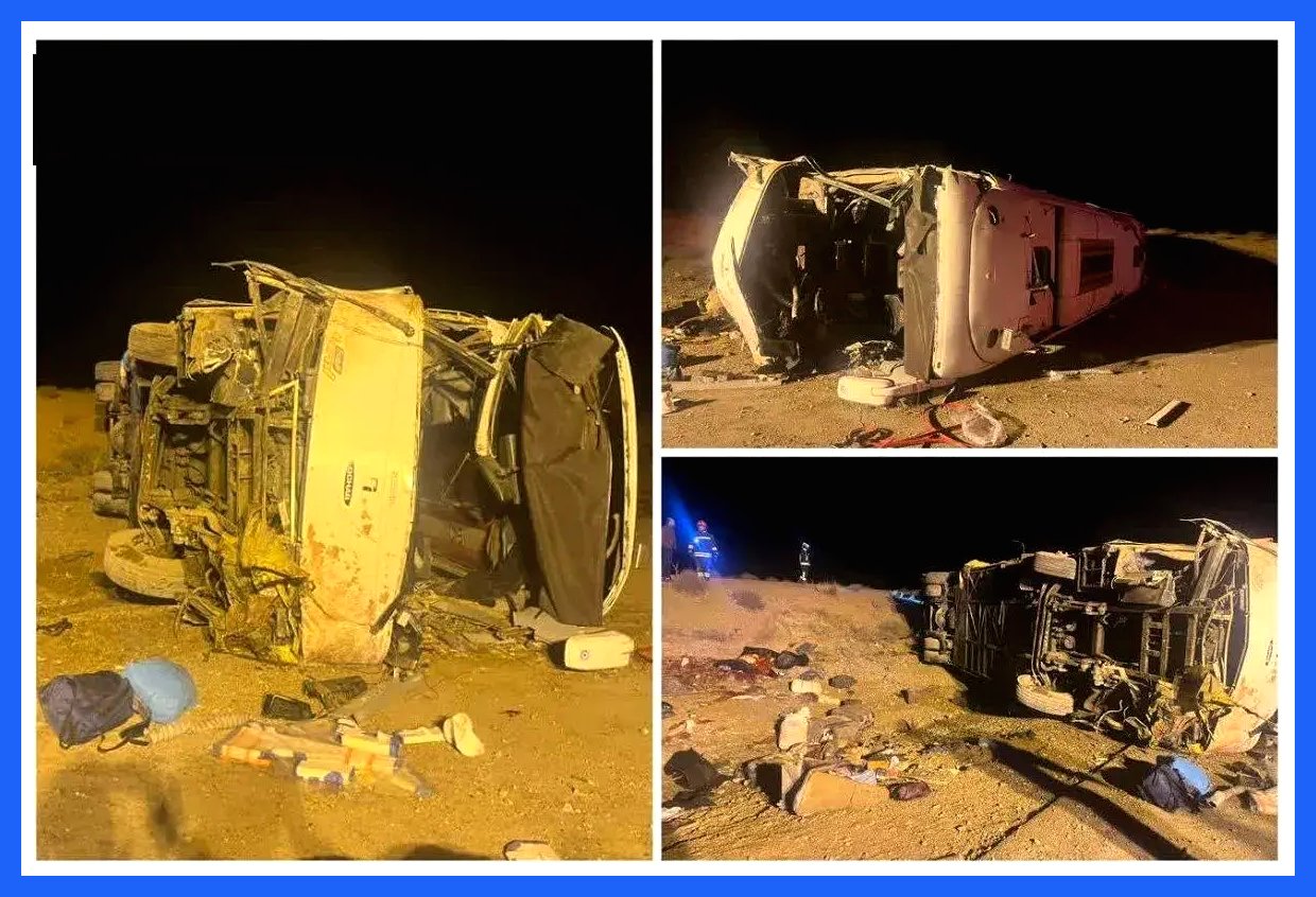 خواب‌آلودگی؛ دلیل اولیه واژگونی اتوبوس اصفهان-نطنز شناسایی شد