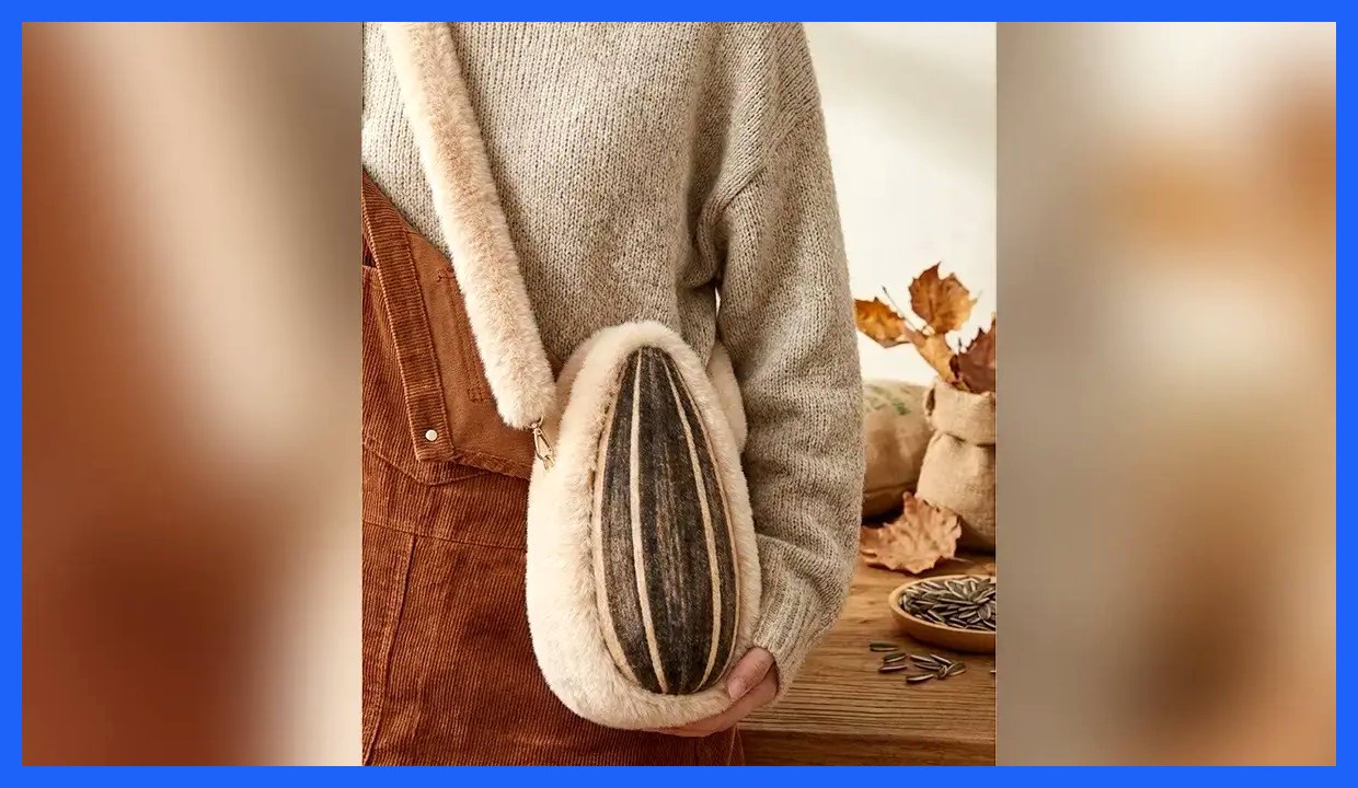 ترند جدید در اکسسوری‌ها؛ معرفی کیف شانه‌ای پشمی با طراحی دانه آفتابگردان! (عکس)