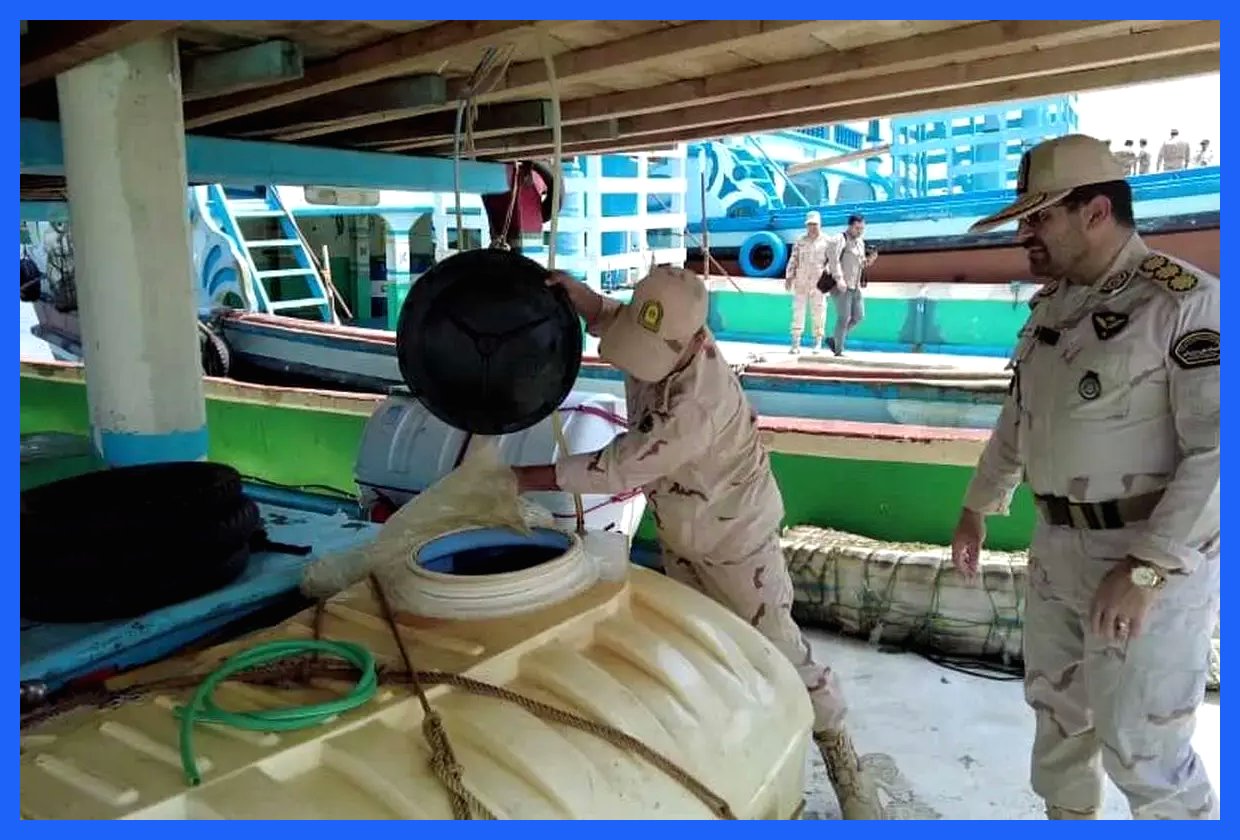 توقیف لنج حامل ۸۰ هزار لیتر سوخت قاچاق در کیش