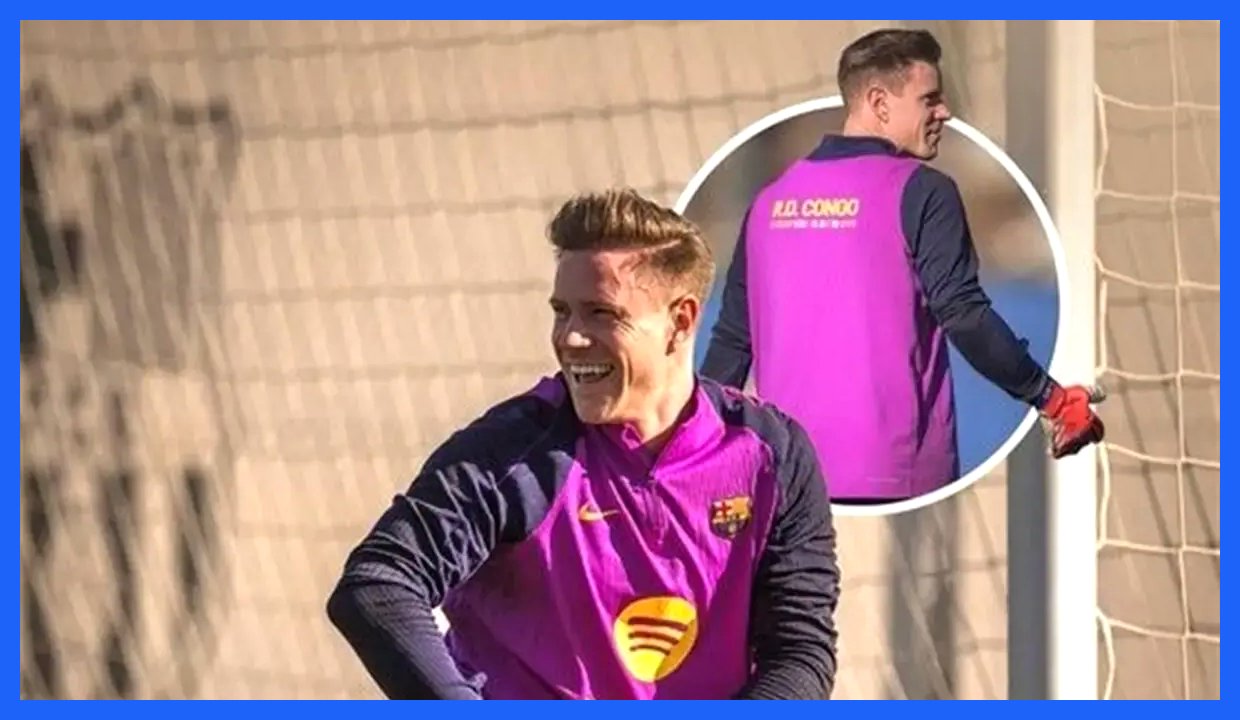 بازگشت تراشتگن به تمرینات گروهی بارسلونا پس از چهار ماه دوری