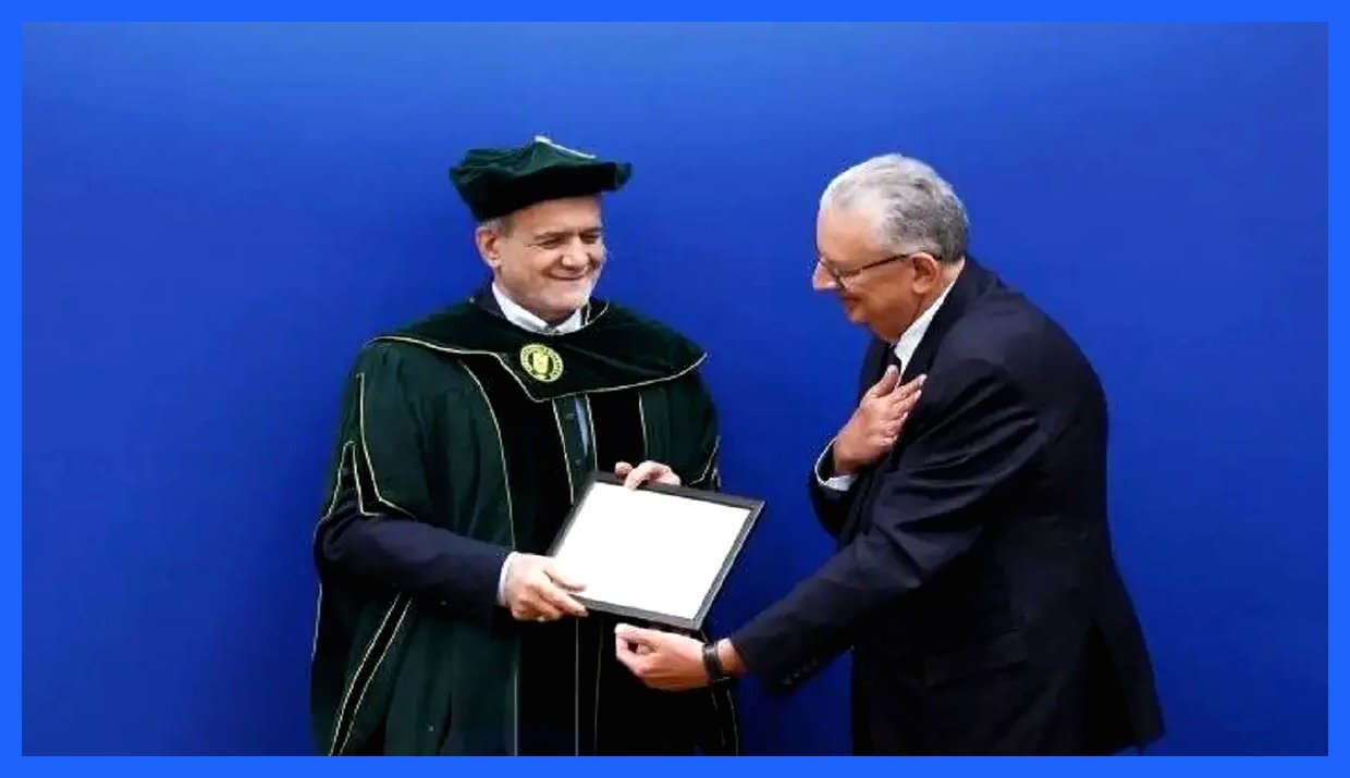 به گزارش آگاهنا، دانشگاه بین‌المللی نظربایف در اقدامی ویژه، دکترای افتخاری خود را به دکتر پزشکیان اعطا کرد. این مراسم با حضور جمعی از شخصیت‌های علمی و فرهنگی برگزار شد و هدف آن بزرگداشت خدمات علمی و اجتماعی دکتر پزشکیان بود. اعطای این عنوان به عنوان نشانی از احترام به دست