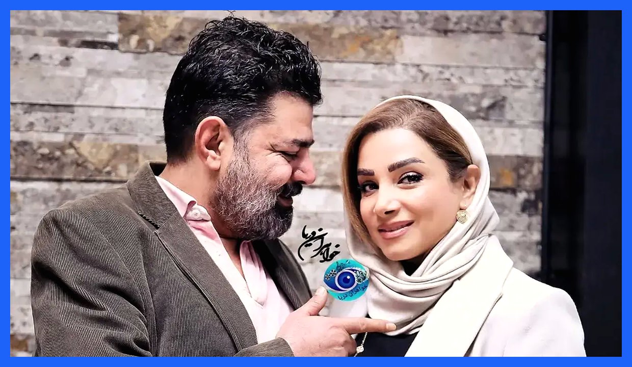 ست کژوال-رسمی شاهد احمدلو و همسرش؛ ترکیب جذاب کت قهوه‌ای و تیشرت یقه دار (عکس)