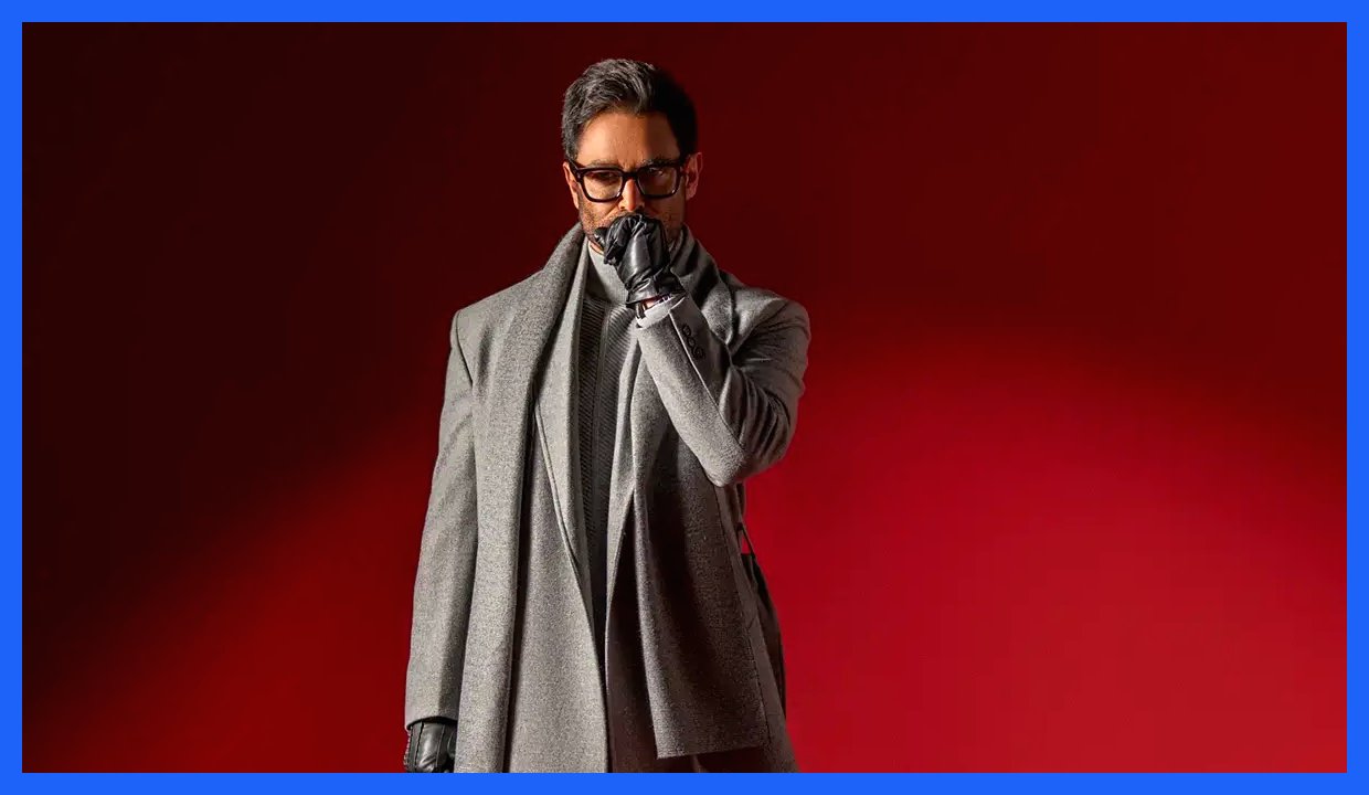 استایل شیک و رسمی محمدرضا گلزار؛ تیپ زمستانی با کت و شلوار خاکستری و پالتو بلند (عکس)