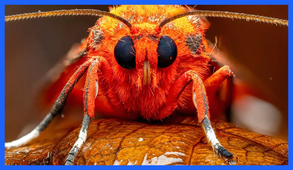 جلوه‌گری شگفت‌انگیز شب‌پره ببر یاقوتی (عکس)