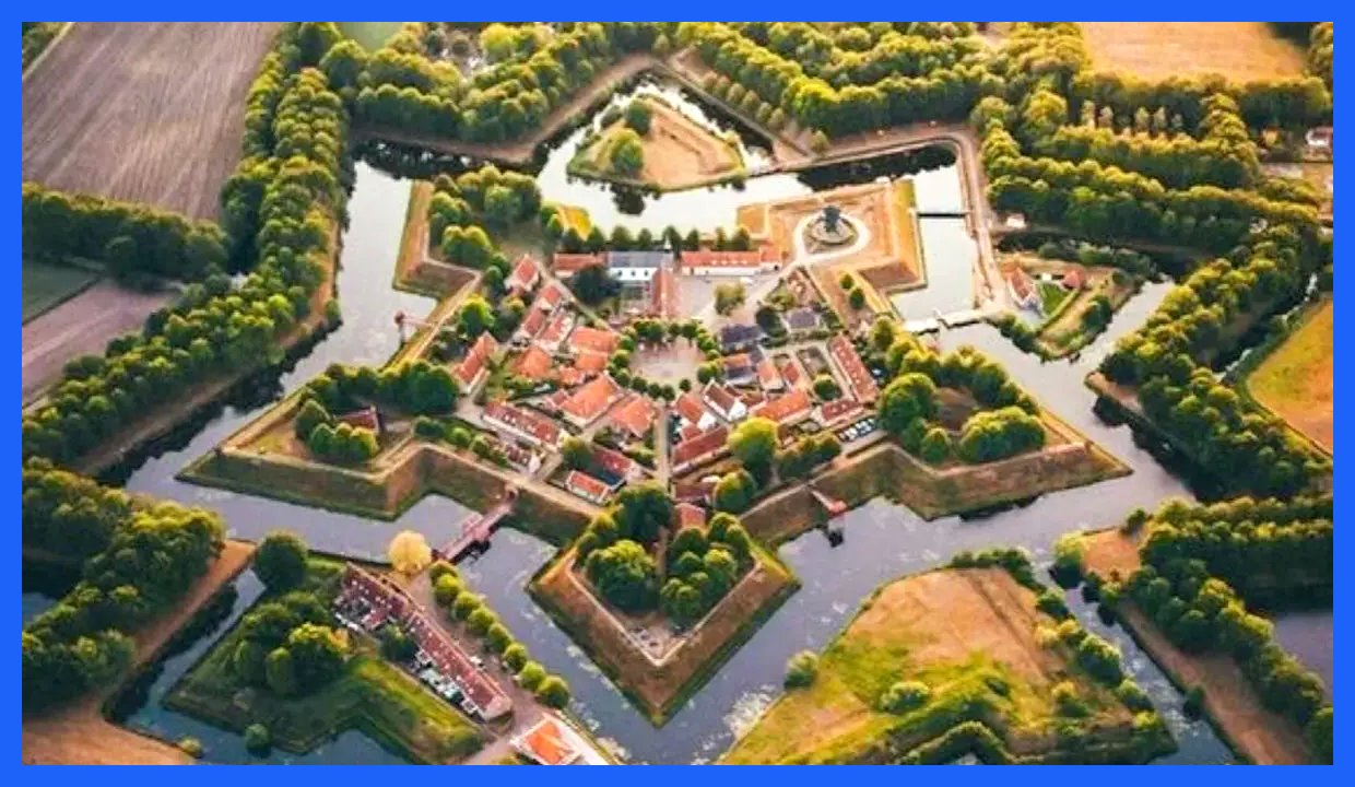 دژ تاریخی «بورتانژ»؛ شاهکار معماری نظامی هلند در قاب تصاویر هوایی