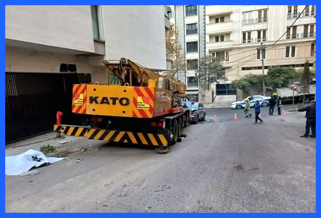 حادثه مرگبار برای جرثقیل در خیابان شریعتی تهران