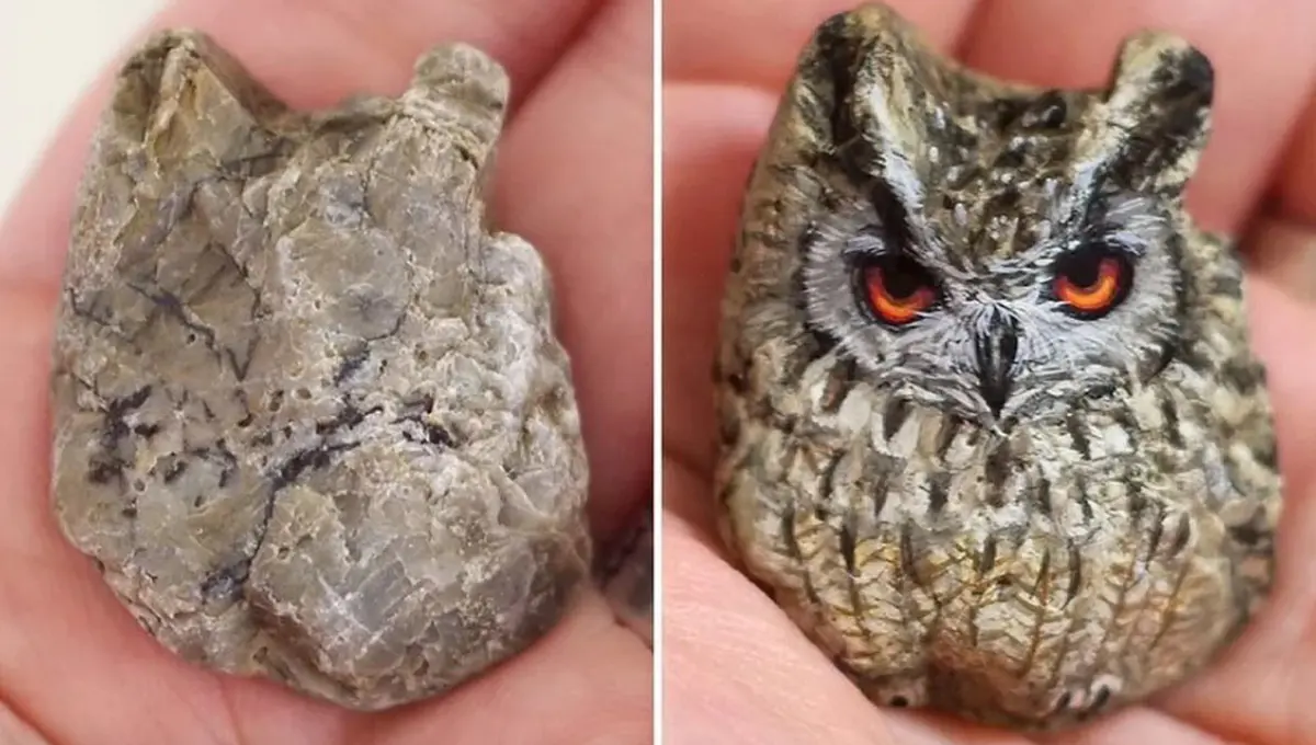 هنرمند ژاپنی که سنگ‌های کوچک را به موجودات زنده هنری تبدیل می‌کند (+تصاویر)