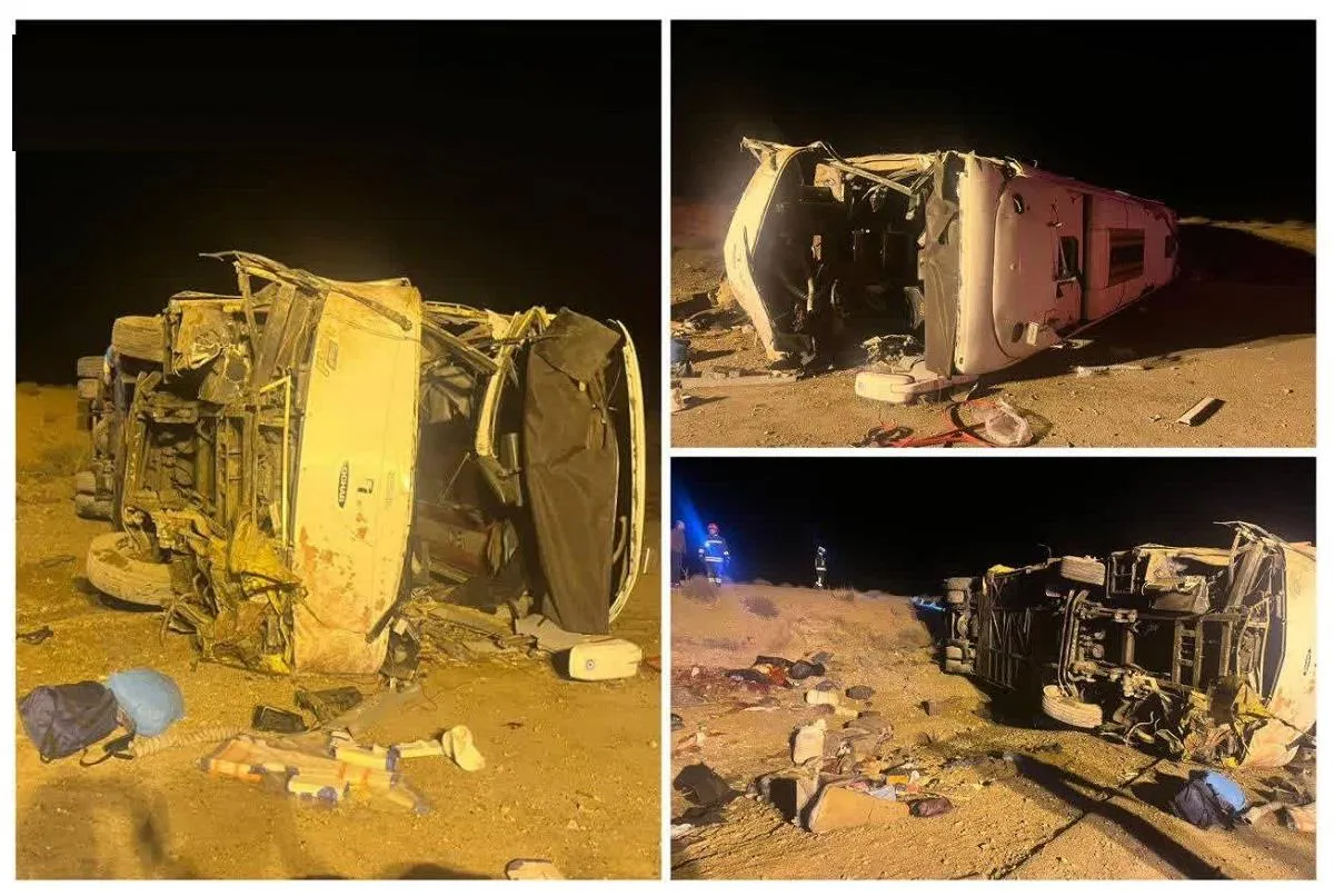 خواب‌آلودگی؛ دلیل اولیه واژگونی اتوبوس اصفهان-نطنز شناسایی شد