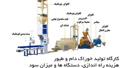 کارگاه تولید خوراک دام و طیور | هزینه راه اندازی، دستگاه ها و میزان سود