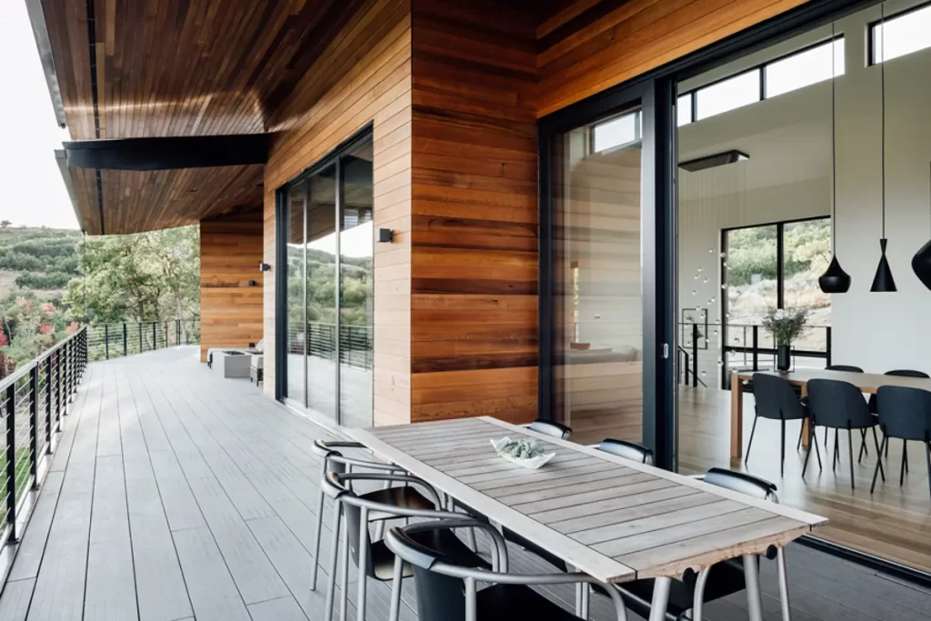 طراحی خارجی با چوب ترمو