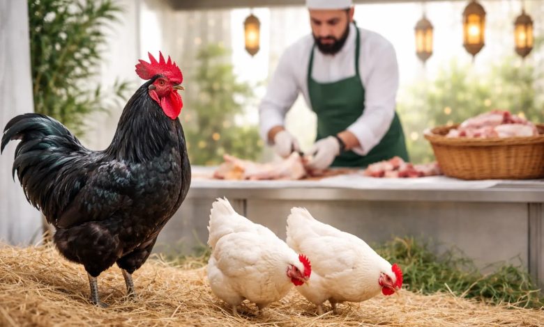 قربانی آنلاین خروس سیاه و مرغ با ذبح شرعی کامل