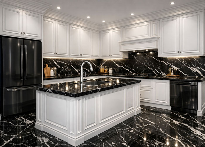 جلوه لوکس و مدرن و نورپردازی‌های خاص از دلایل ترند شدن کابینت انزو است.