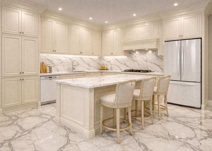 رنگ‌های گرم جزو ترندهای طراحی کابینت انزو امسال است.