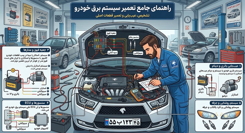 چگونه سیستم برق خودرو را عیب‌یابی کنیم؟