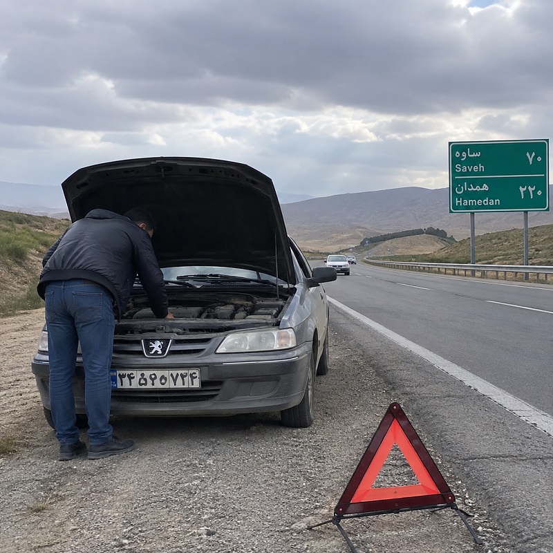 خرابی خودرو اتوبان ساوه همدان