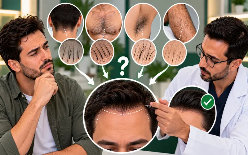 آیا موهای بدن برای خط رویش مناسب هستند؟